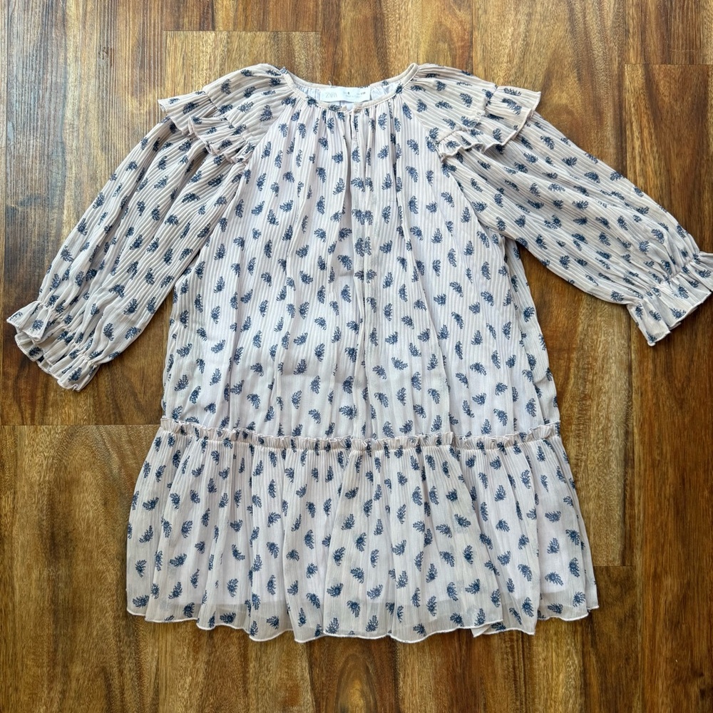 Zara Floral Pleated Dress